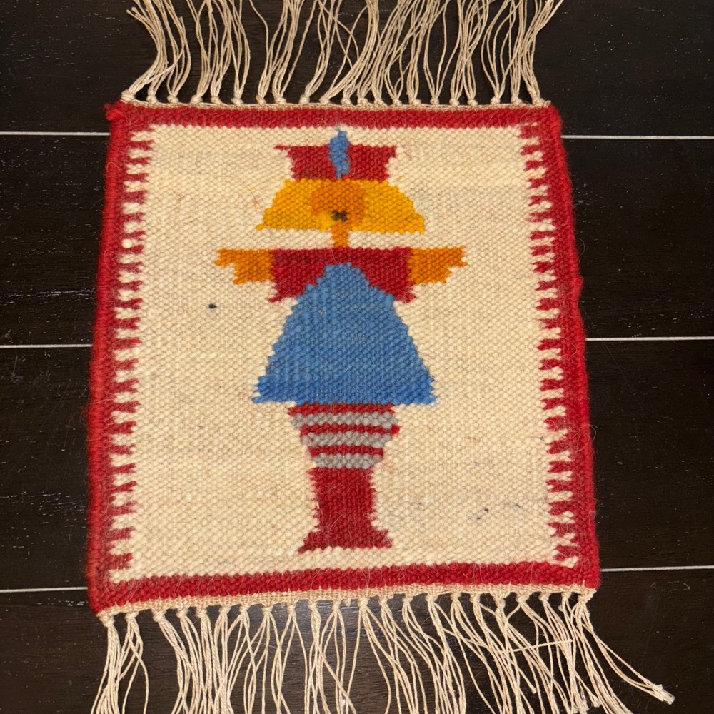 Woven Kilim Textile | Polish Artist Maria‎ Domańska | Polish Folk Handmade Panel